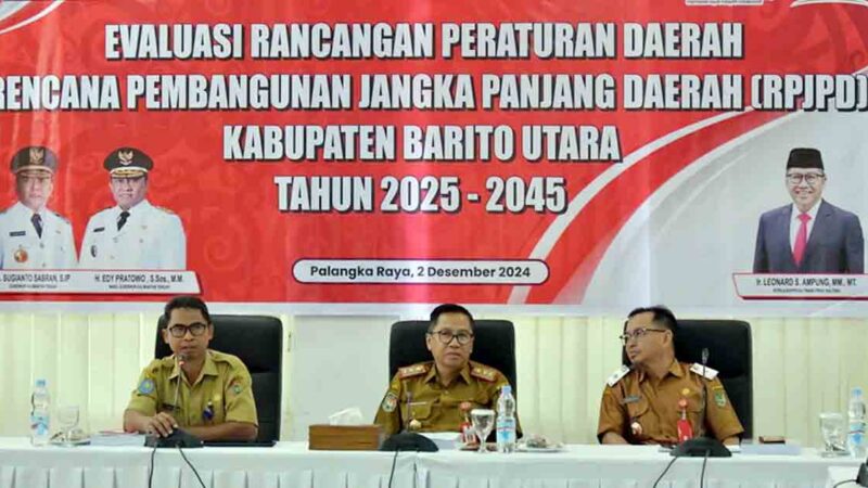 Bappedalitbang Kalteng Laksanakan Evaluasi RPJPD Kabupaten Barito Utara Tahun 2025-2045