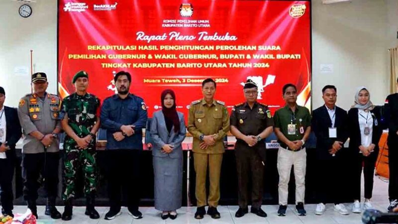 Rapat Pleno Terbuka Perolehan Suara Pilkada Serentak di Barito Utara