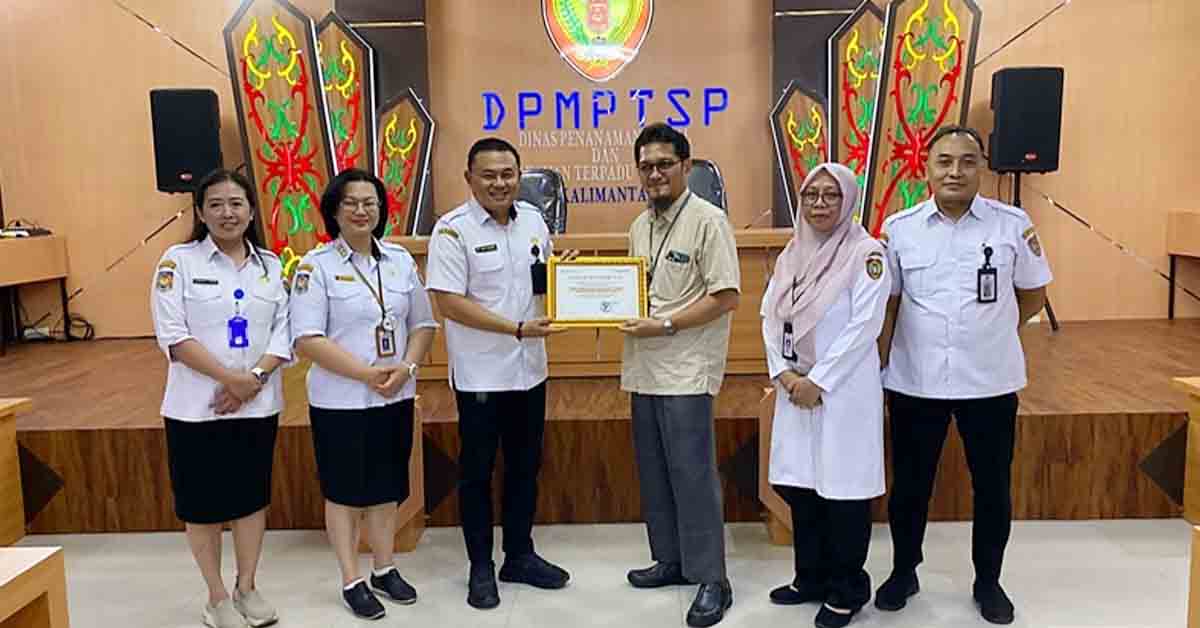 Responsif Dukung Penyusunan PDRB, DPMPTSP Kalteng Terima Penghargaan dari BPS