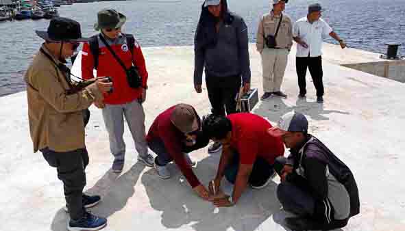 Inspektorat Kalteng Evaluasi Lapangan Pembangunan Dermaga PP Kuala Jelai