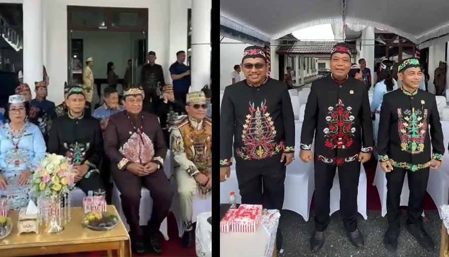 Waket II Beserta Sejumlah Anggota DPRD Kalteng Hadiri Upacara Peringatan Hari Jadi ke-23 Kabupaten Gunung Mas