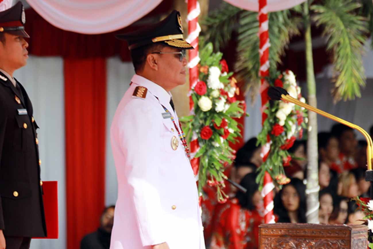 Gubernur Kalteng Inspektur Upacara Peringatan HUT Ke-80 RI