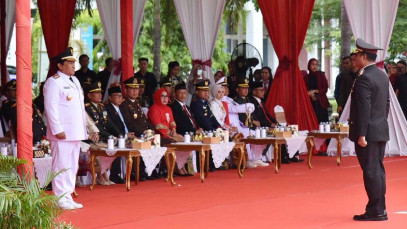 Wagub Kalteng Inspektur Upacara Penurunan Bendera HUT Ke-80 RI