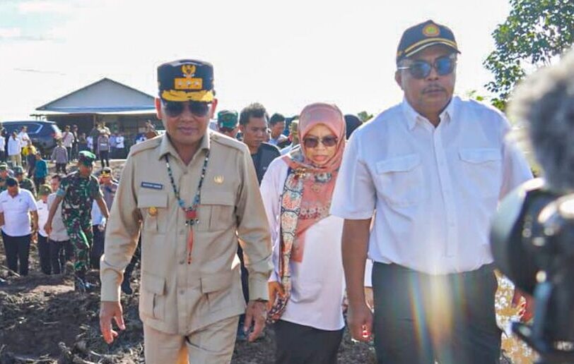 Gubernur Kalteng Tinjau Langsung Proyek Cetak Sawah di Pulang Pisau