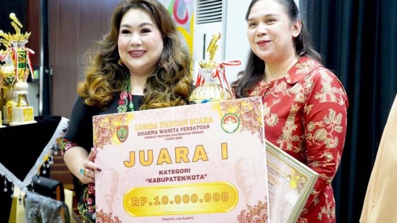 Penutupan Lomba Paduan Suara DWP Kalteng, Kabupaten Murung Raya dan Disdik Raih Juara Pertama