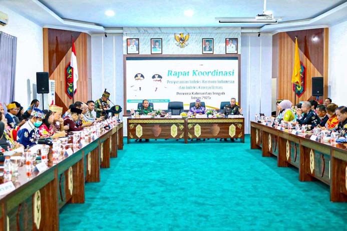 Pemprov Kalteng Gelar Rakor Indeks Harmoni dan Kinerja Ormas 2025