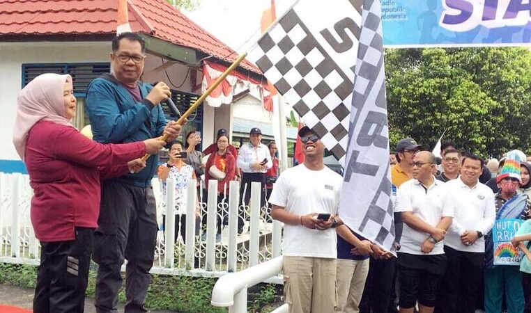 Meriahkan HUT ke-80 RRI Palangka Raya dengan Jalan Sehat