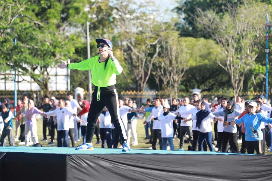 Tingkatkan Kesehatan Fisik, Wagub Senam Pagi Bersama ASN Pemprov Kalteng