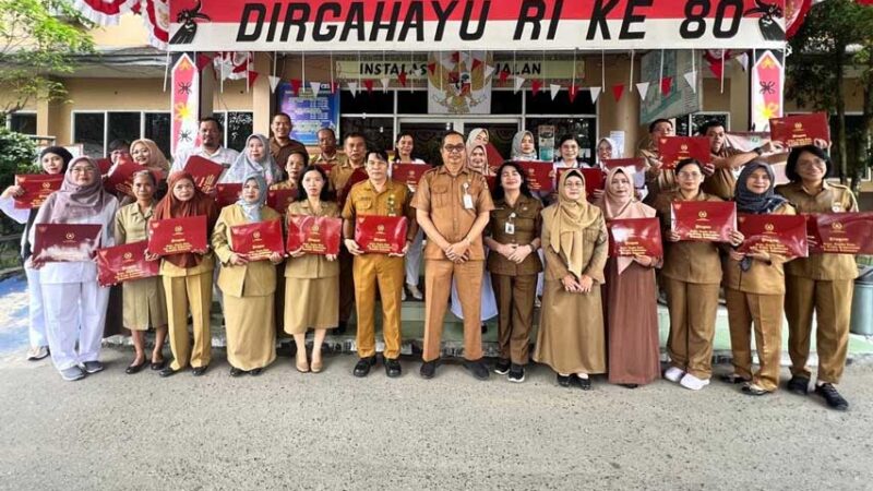 Penyerahan Tanda Kehormatan Satyalencana Karya Satya di RSUD Kapuas