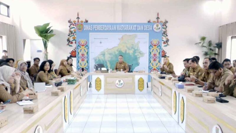 Dinas PMD Gelar Rapat Progress Pengumpulan Data Desa se-Kalteng