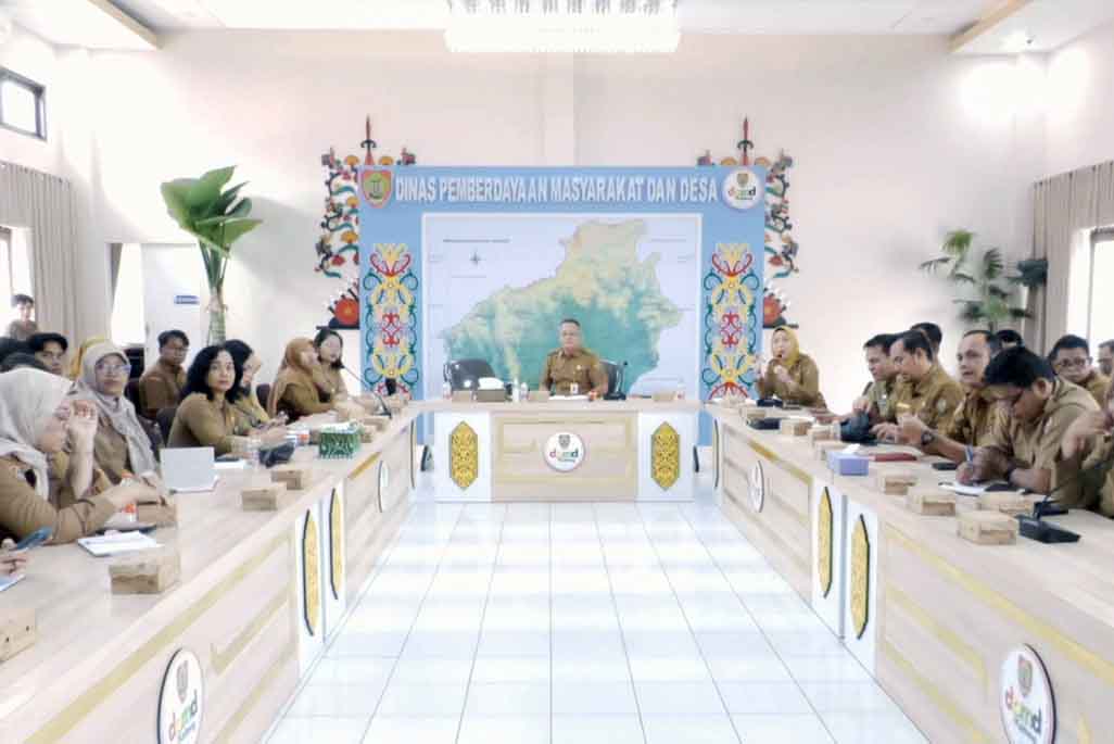 Dinas PMD Gelar Rapat Progress Pengumpulan Data Desa se-Kalteng