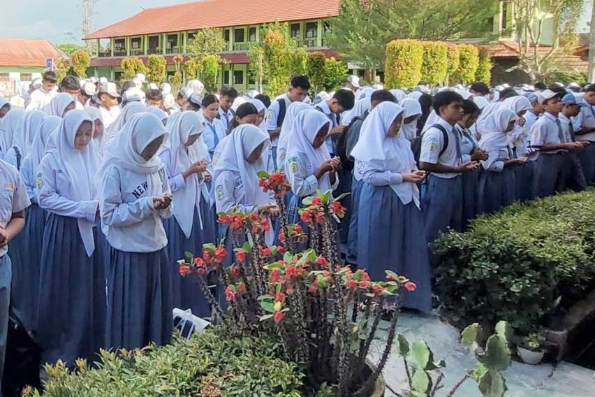Serentak, 97 Ribu Siswa se-Kalteng Laksanakan Doa Bersama untuk Stabilitas Negara dan Kondusifitas di Kalteng