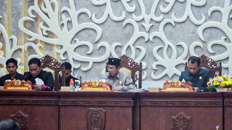 Rapat Paripurna DPRD, Pemprov Kalteng Usulkan 3 Raperda Baru