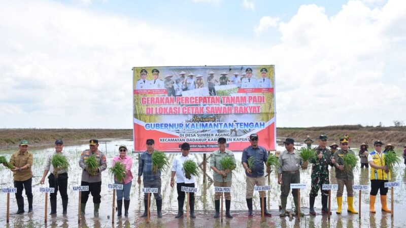 Dewan Kapuas Hadiri Gerakan Percepatan Tanam Padi di Kecamatan Dadahup