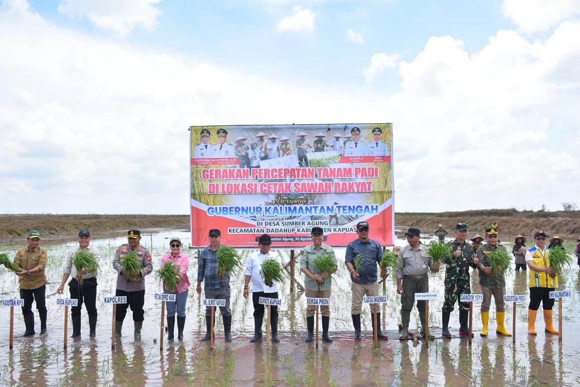Dewan Kapuas Hadiri Gerakan Percepatan Tanam Padi di Kecamatan Dadahup