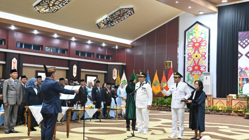 Gubernur Kalteng Lantik Bupati dan Wakil Bupati Barito Utara Periode 2025-2030
