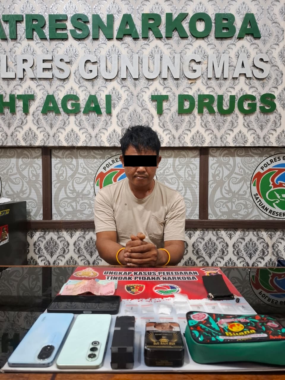 Tim Gabungan Polres Gumas Bekuk Terduga Pengedar Sabu di Rungan