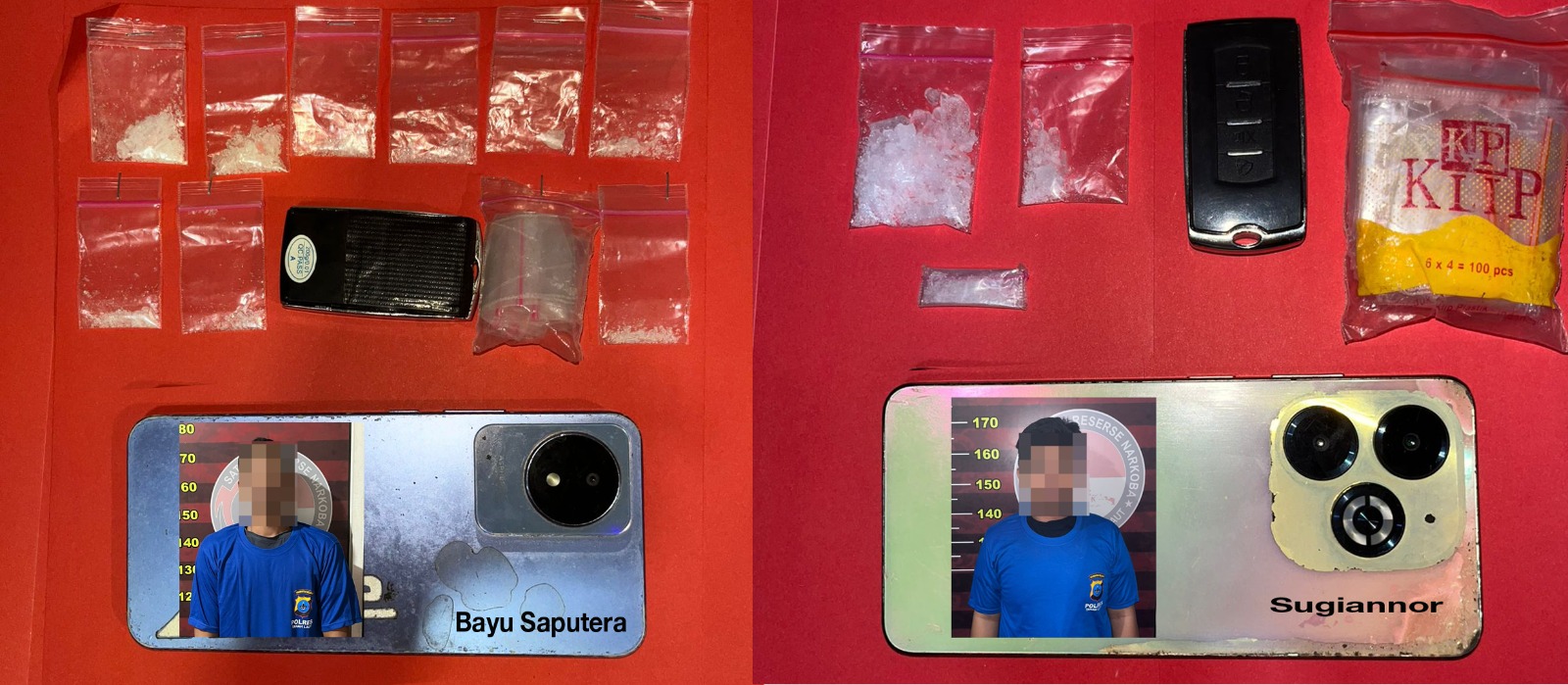 Polisi Amankan Dua Pengedar Sabu di Tanah Laut