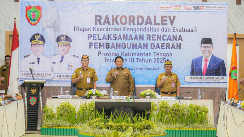 Wagub Kalteng Tekankan Efisiensi dan Sinergi Pembangunan Daerah pada Rakordalev Triwulan III Tahun 2025