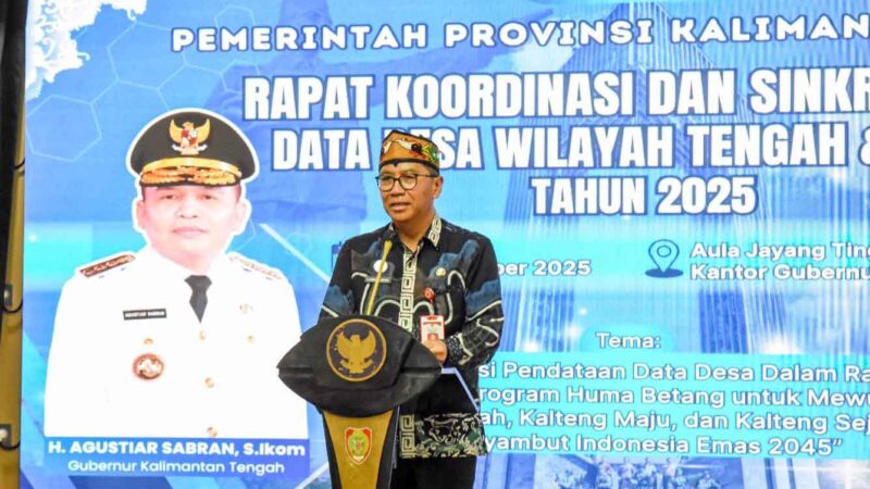 Pemprov Kalteng Gelar Rakor dan Sinkronisasi Data Desa Dukung Pelaksanaan Program Huma Betang