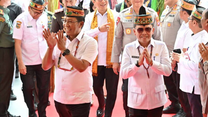 Kedatangan Menkum Supratman Andi Agtas di Kalteng Disambut Gubernur Agustiar Sabran