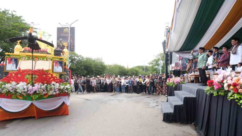 Hadiri Pawai Taaruf MTQH XXXIII, Bupati Heriyus Sampaikan Pesannya Pada Kafilah Murung Raya