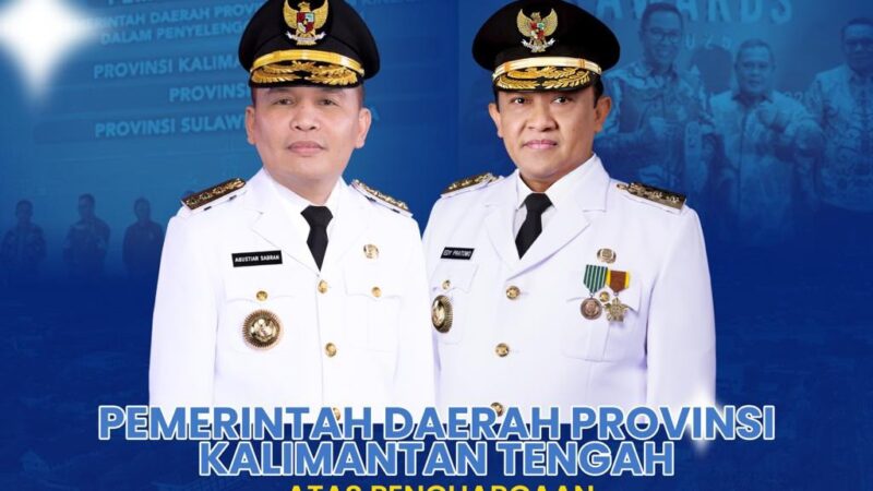 Kembali Berprestasi, Kalteng Raih Peringkat 1 Sutami Awards 2025
