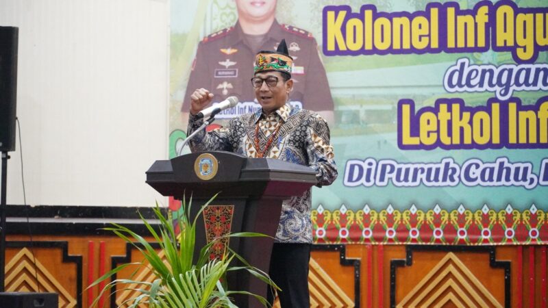 Bupati Mura Hadiri Acara Kenal Pamit Dandim 1013/Muara Teweh