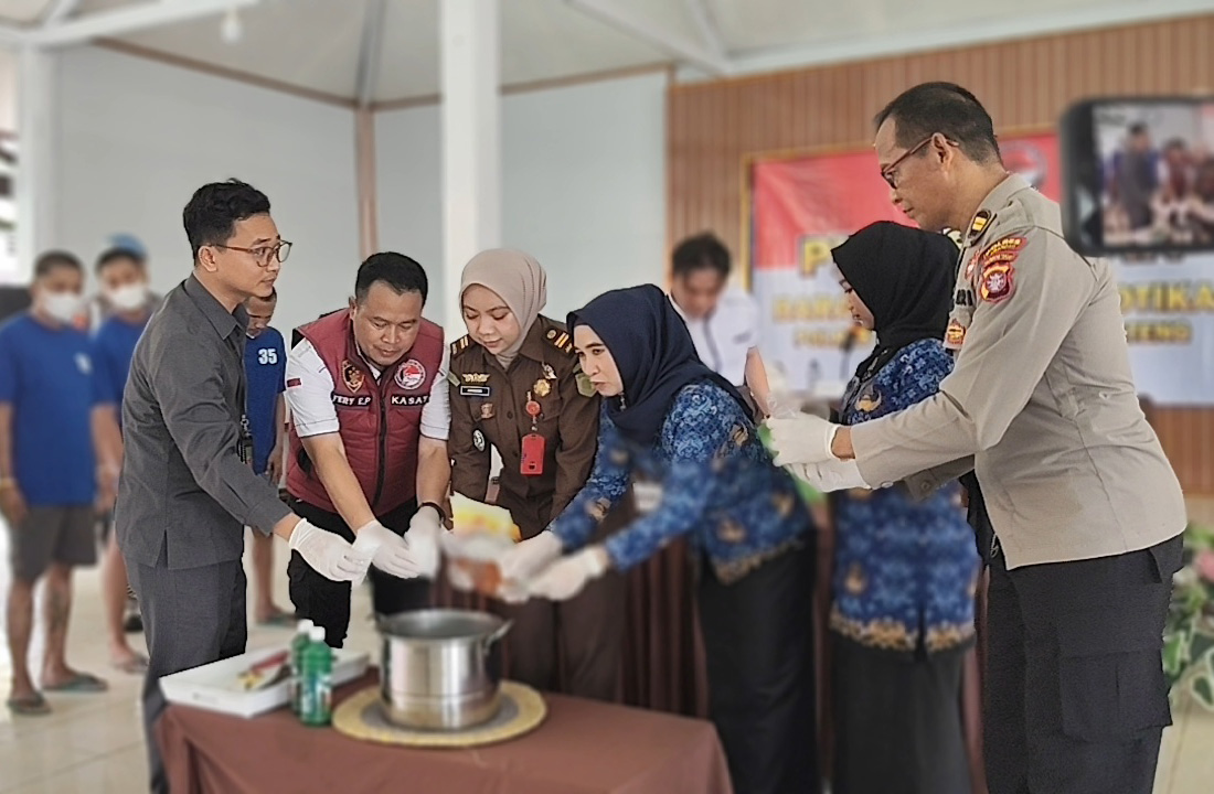 Akhir Tahun, Polres Lamandau Kembali Musnahkan BB Narkotika Lintas Provinsi