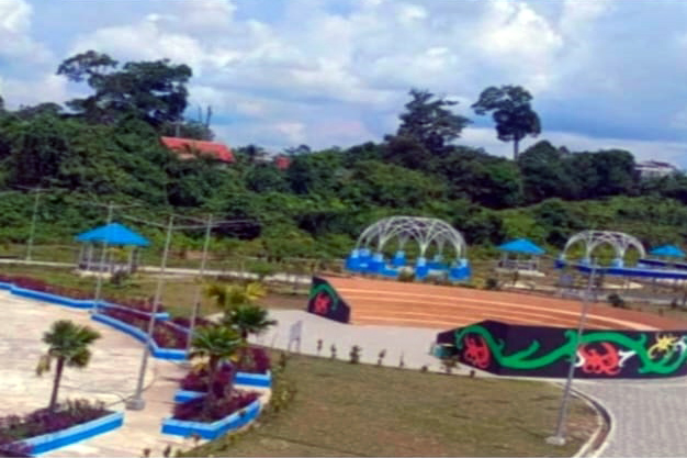 Pembangunan RTH di Kawasan Islamic Center Muara Teweh Selesai Dikerjakan