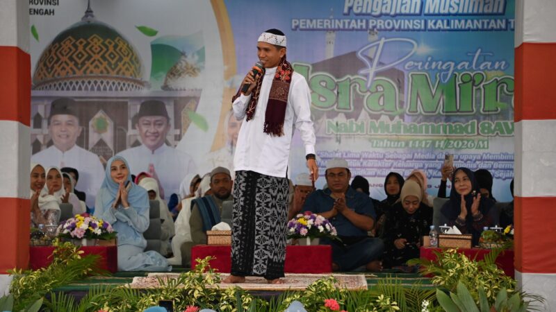 ASN dan Anggota DWP Muslimah Hadiri Pengajian Peringatan Isra Mi’raj yang Digelar Pemprov Kalteng