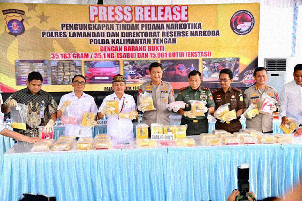 Gubernur Agustiar Sabran Hadiri Press Release Pengungkapan Tindak Pidana Narkotika di Polda Kalteng
