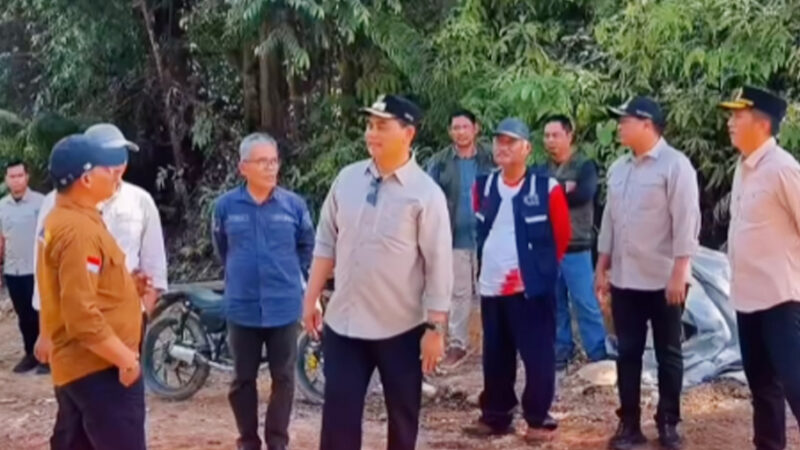 Bupati Barito Utara Tinjau Pembangunan Infrastruktur di Kecamatan Lahei