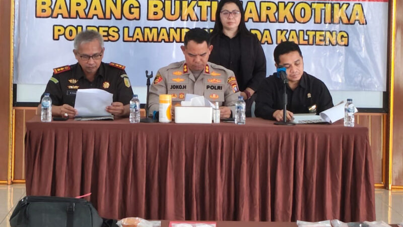 Polres Lamandau Musnahkan Barbuk Narkotika, Termasuk Jenis Etomidate