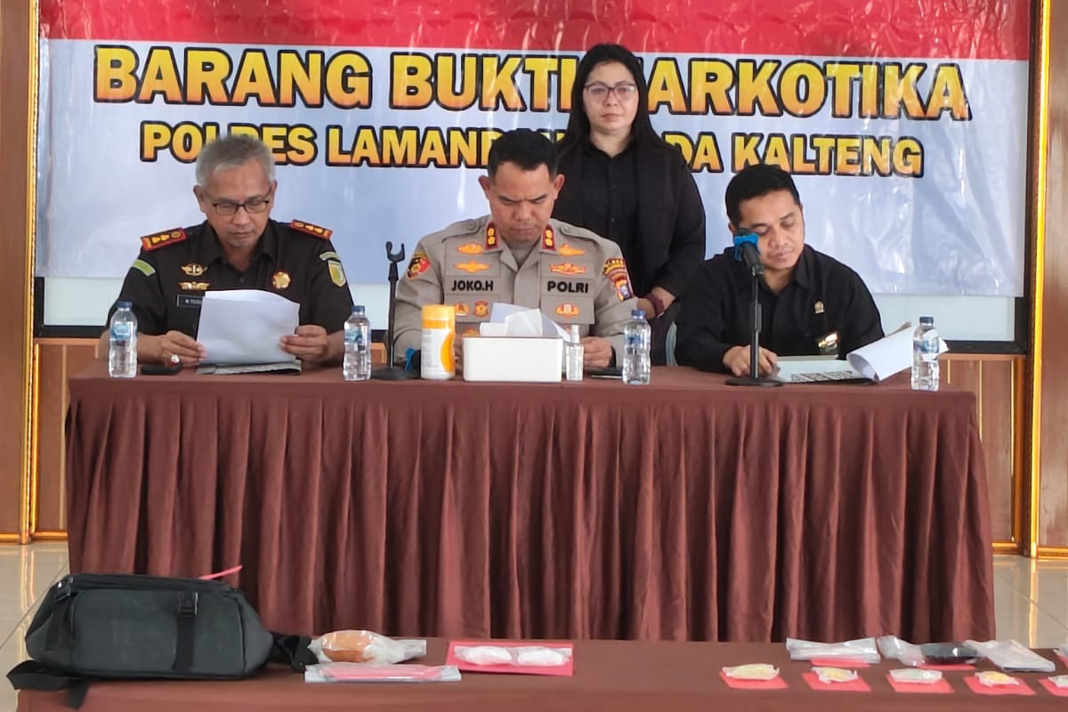 Polres Lamandau Musnahkan Barbuk Narkotika, Termasuk Jenis Etomidate