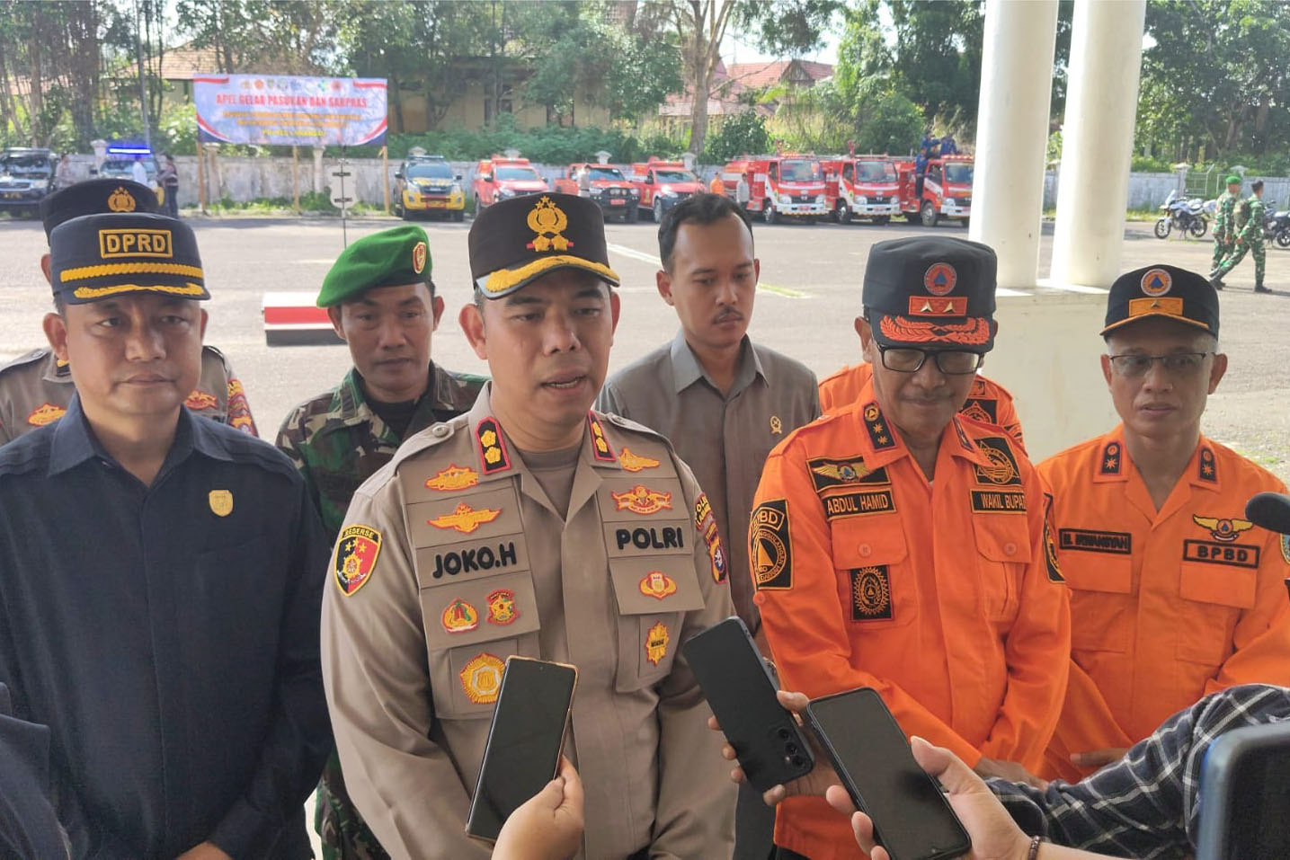 Kapolres Didampingi Wabup Lamandau Pimpin Apel Siaga Karhutla 2026