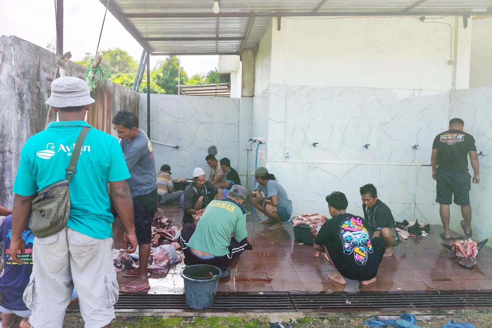 Masjid Nurul Huda “Masjid Kaca” Laksanakan Pemotongan Hewan Kurban Bantuan Pemkab Lamandau