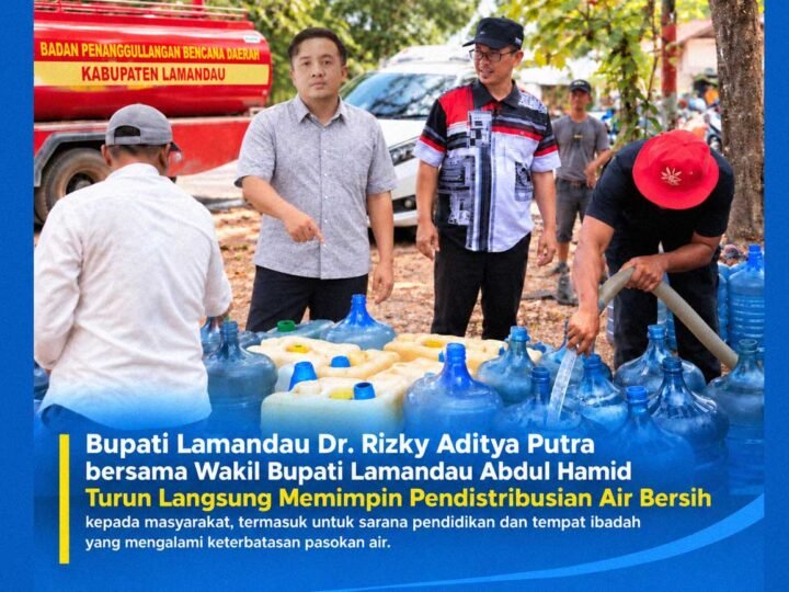 Bupati dan Wabup Lamandau Pimpin Distribusi Air Bersih ke Sejumlah Wilayah