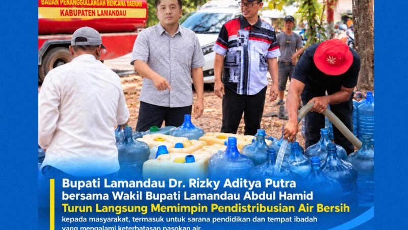 Bupati dan Wabup Lamandau Pimpin Distribusi Air Bersih ke Sejumlah Wilayah