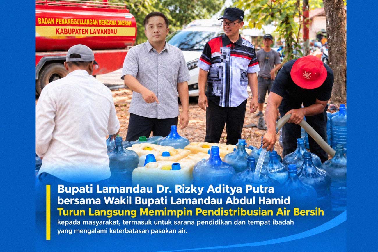 Bupati dan Wabup Lamandau Pimpin Distribusi Air Bersih ke Sejumlah Wilayah