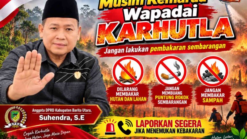 Musim Kemarau, Suhendra Imbau Warga Waspadai Potensi Kebakaran
