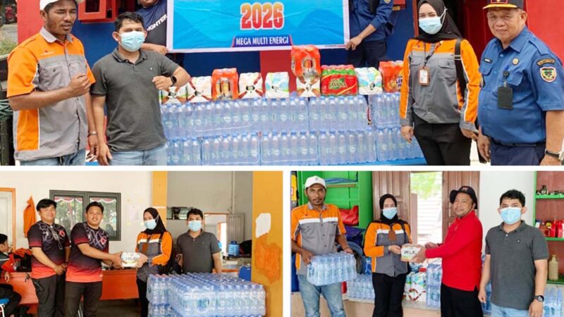 Musim Kemarau, PT MME Salurkan Bantuan Air Mineral bagi Petugas Penanggulangan Karhutla