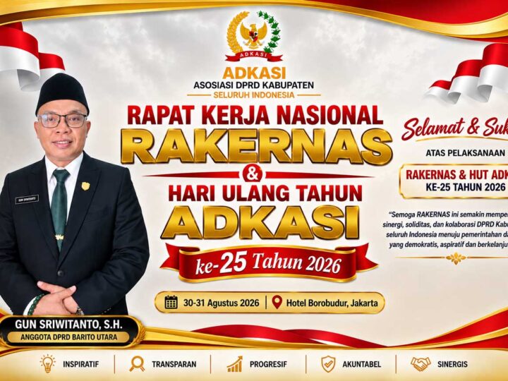 Hadiri Rakernas dan HUT ke-25 ADKASI, Gun Sriwitanto Tegaskan Komitmen Perkuat Peran DPRD