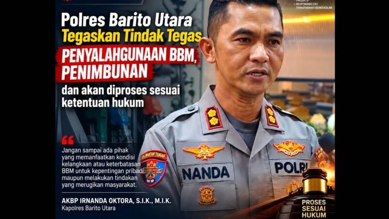 Polres Barito Utara Tegaskan Tindak Tegas Penyalahgunaan BBM di Tengah Kelangkaan
