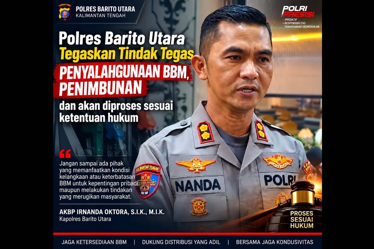 Polres Barito Utara Tegaskan Tindak Tegas Penyalahgunaan BBM di Tengah Kelangkaan