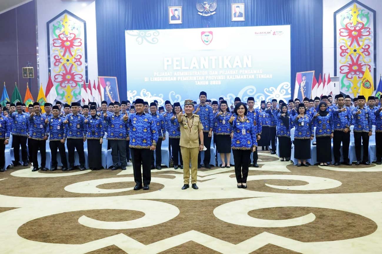 Gubernur Agustiar Sabran Lantik 234 Pejabat Pemprov Kalteng, Ini Pesannya